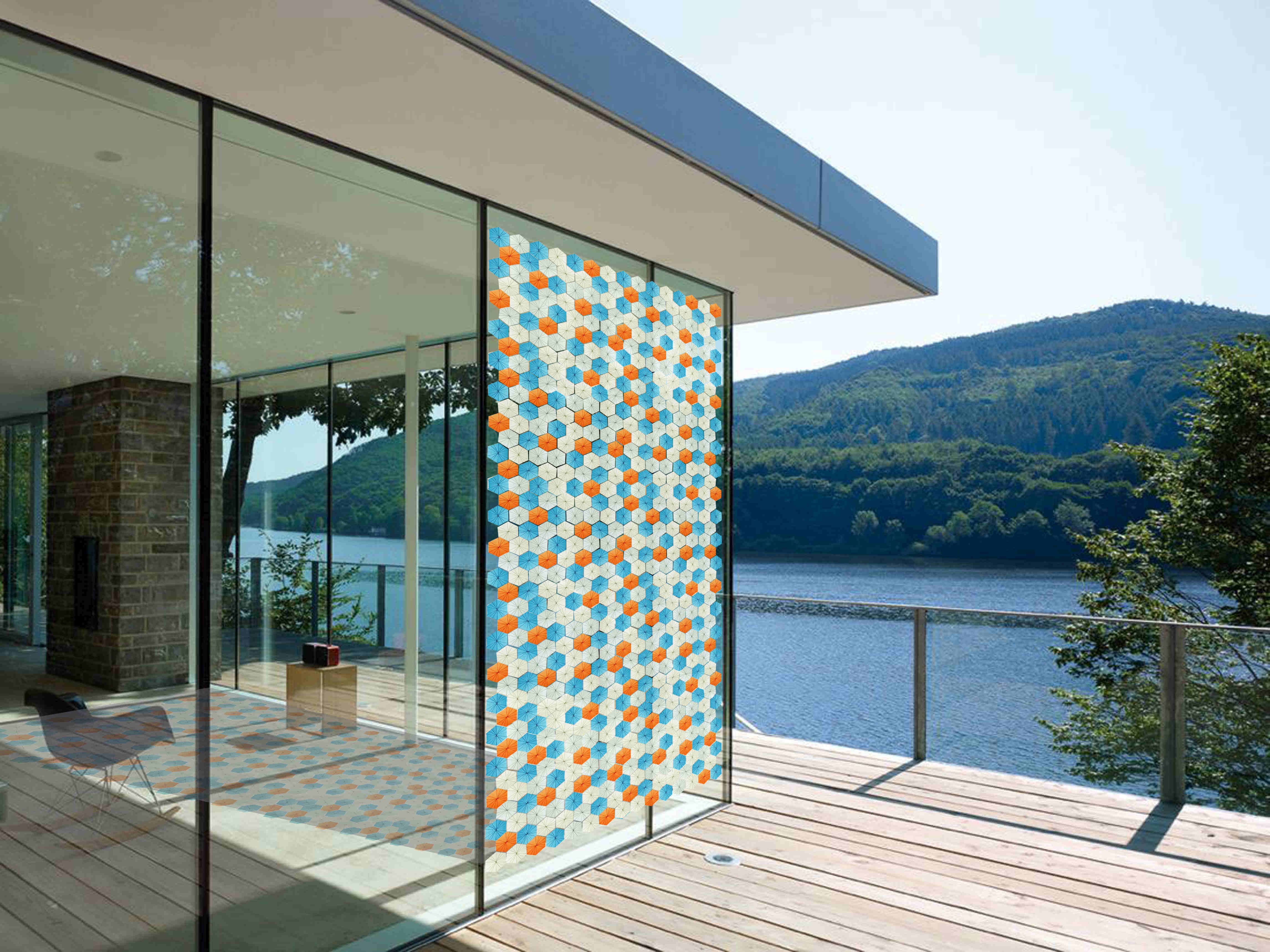 solar curtain lake house