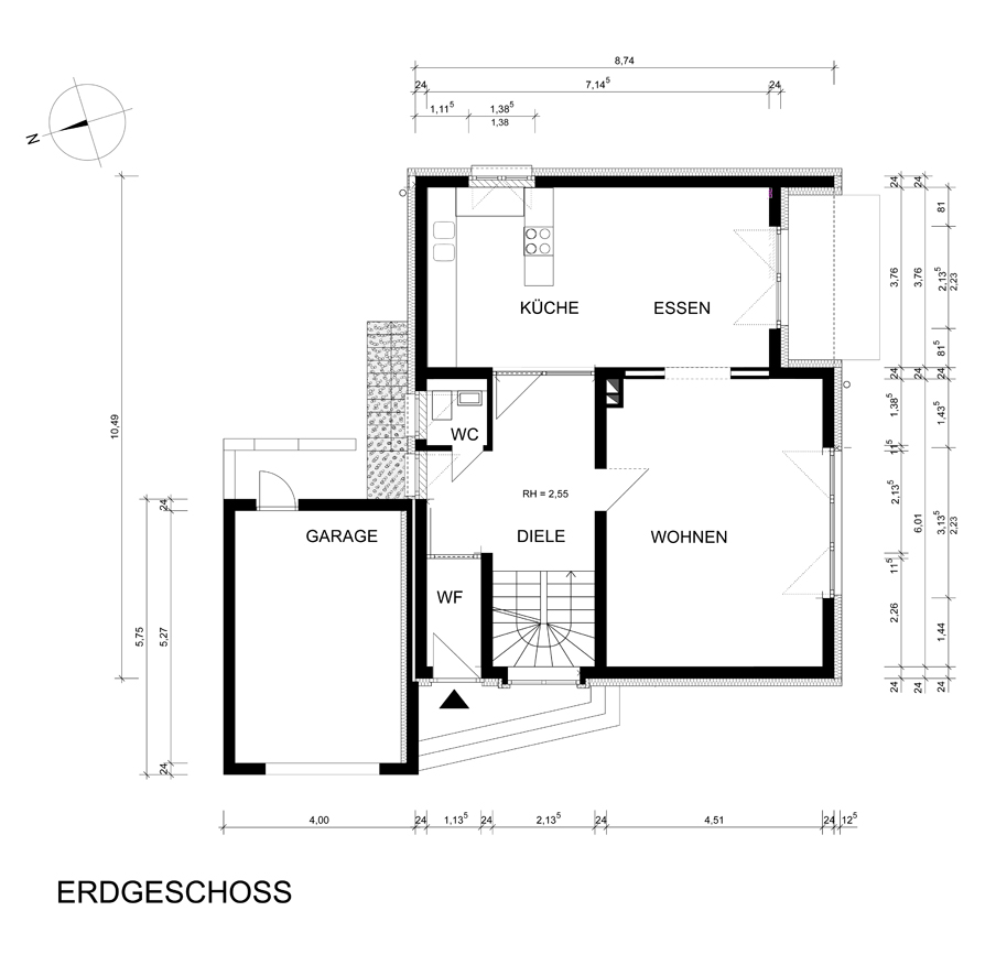 Einfamilienhaus Recklinghausen I Erdgeschoss I Der Dämmstoff I Foto Puschmann Architektur