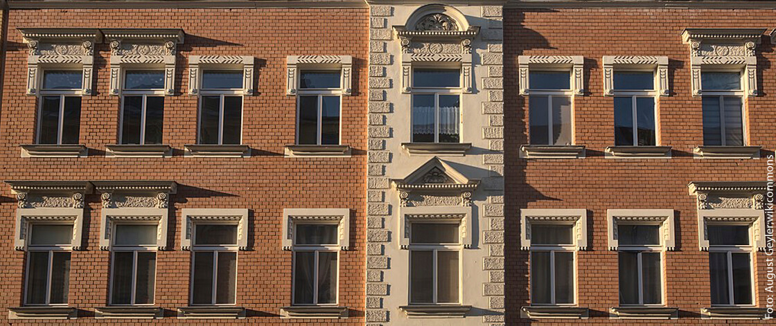 Header I Wohnhaus in Leipzig I Der Dämmstoff I Foto Wikicommons August Geyler