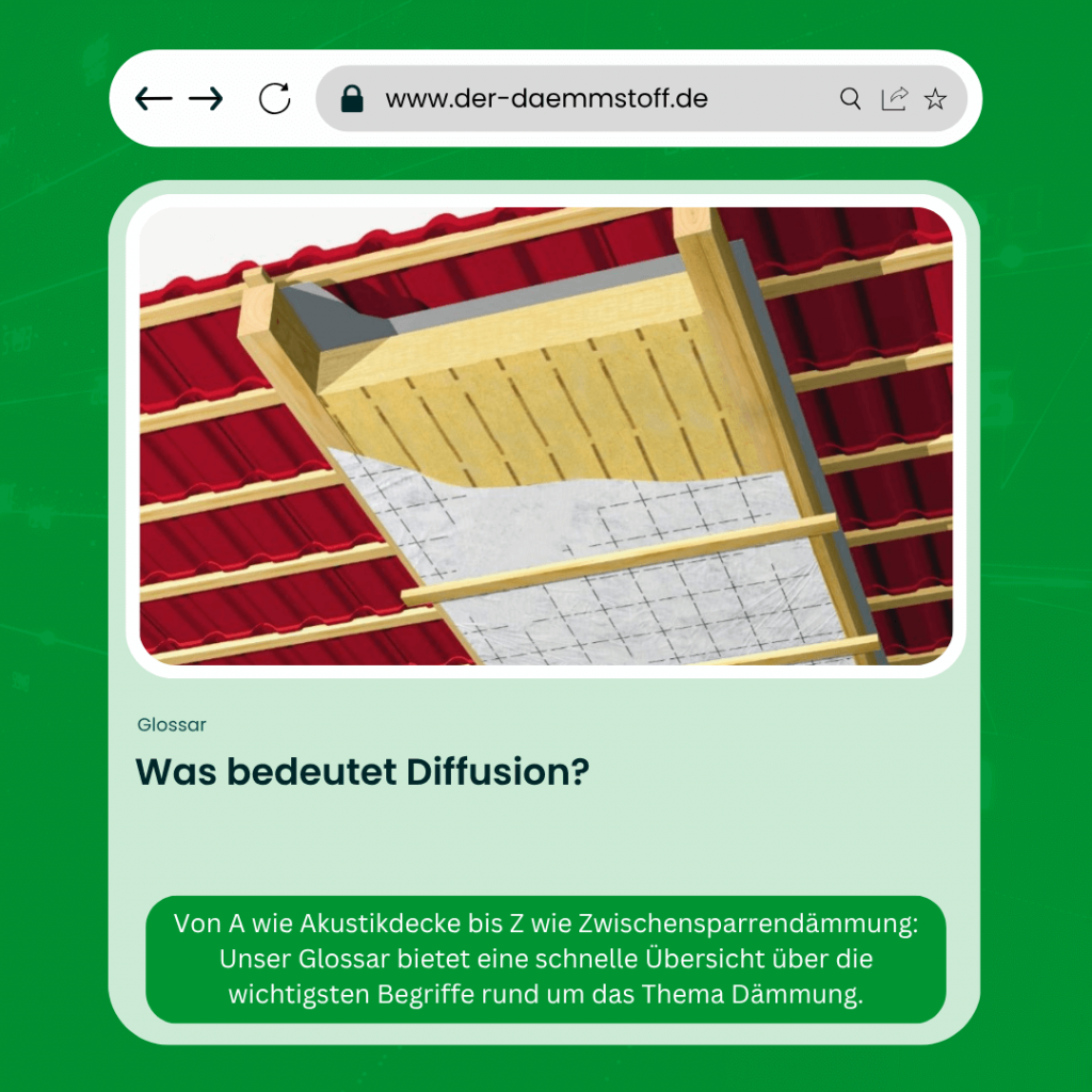 Der Daemmstoff Glossar - Was bedeutet Diffusion