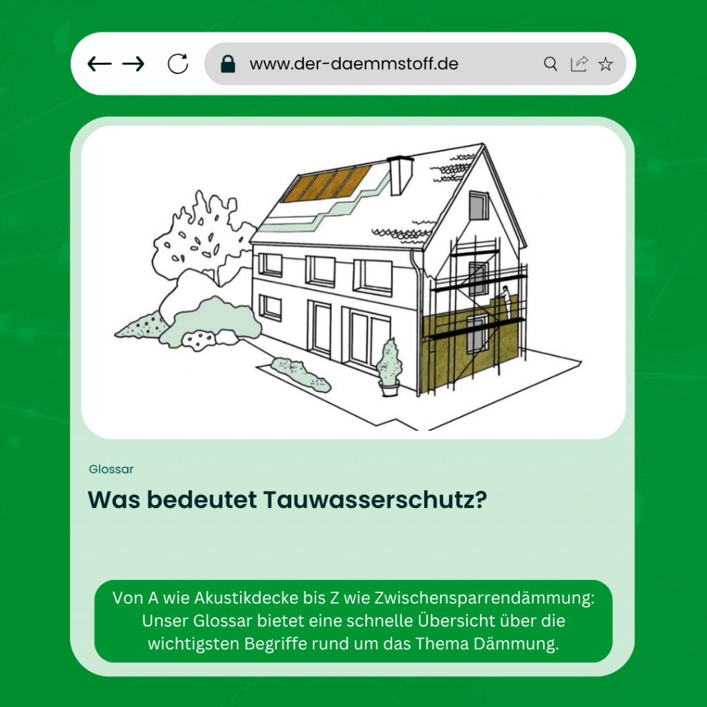 Der Daemmstoff Glossar - Was bedeutet Tauwasserschutz