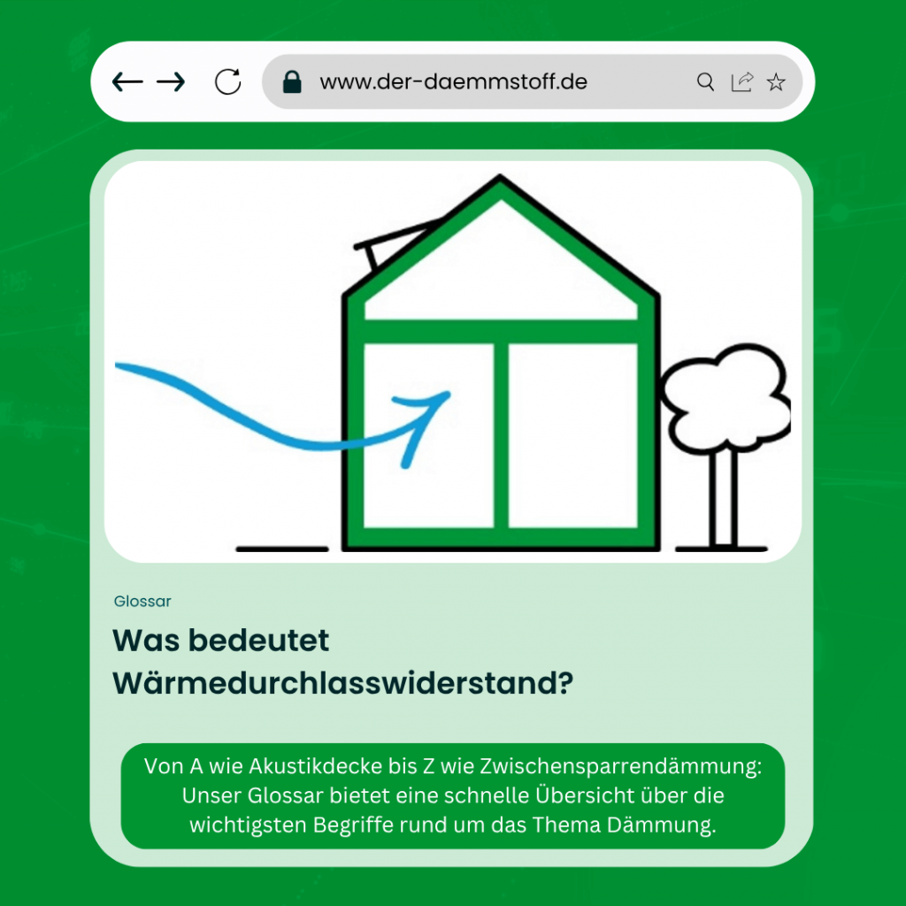 Der Daemmstoff Glossar - Was bedeutet Waermedurchlasswiderstand