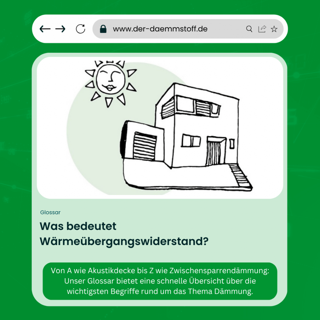 Der Daemmstoff Glossar - Was bedeutet Waermeuebergangwiderstand