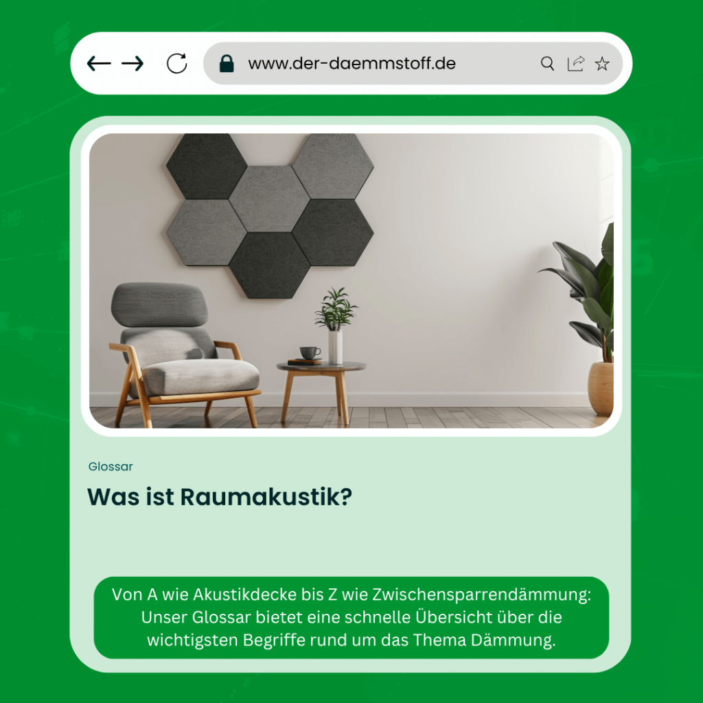 Der Daemmstoff Glossar - Was ist Raumakustik