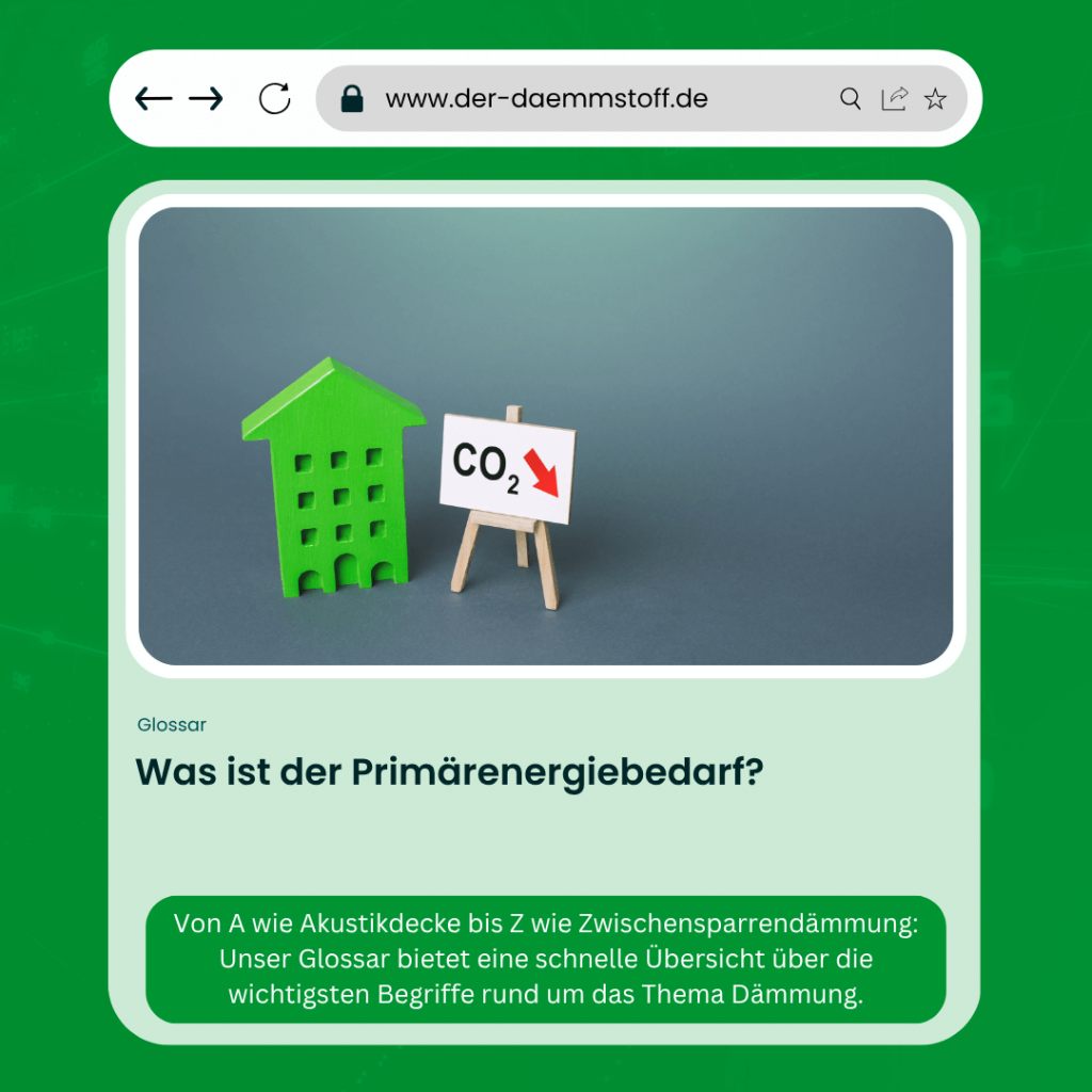 Der Daemmstoff Glossar - Was ist der Primaerenergiebedarf
